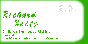 richard weitz business card